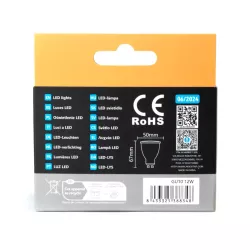 Żarówka 12W GU-10 915lm biała ciepła fi50x80mm kąt 100° opak. 2 szt. - 8433325388348