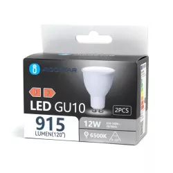 Żarówka 12W GU-10 915lm biała zimna fi50x80mm kąt 100° opak. 2 szt. - 8433325388386