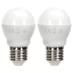 Żarówka LED 11W 6500K 1060lm biała kulka G45 E27 2szt białe zimne - 8433325387907