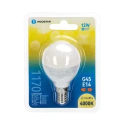 Żarówka LED 12W 4000K 1170lm biała mała neutralna kulka G45 gwint E14 - 8433325387938
