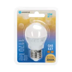 Żarówka LED 12W 3000K 1170lm biała mała ciepła kulka G45 gwint E27 - 8433325387976