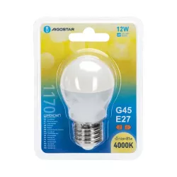 Żarówka LED 12W 4000K 1170lm biała mała neutralna kulka G45 gwint E27 - 8433325387990