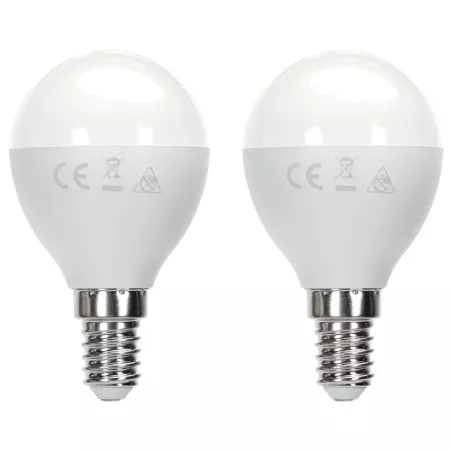 Żarówka LED 12W 4000K 1170lm biała kulka G45 E14 2szt białe neutralne - 8433325388065