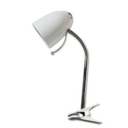 Lampa biurkowa z klipsem bez źródła światła Biała E27 - 8433325182274