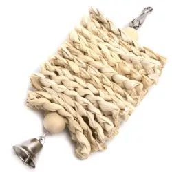 Huśtawka zabawka dla ptaków 8x3x20cm do powieszania z dzwonecznikiem - 8719138224579