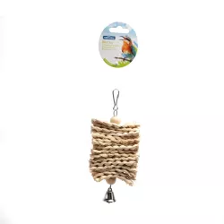 Huśtawka zabawka dla ptaków 8x3x20cm do powieszania z dzwonecznikiem - 8719138224579