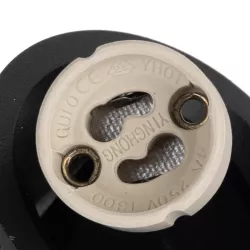 Potrójny czarny reflektor sufitowy z regulacją kąta GU-10 metalowy - 8433325343491