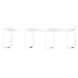 Poczwórny biały reflektor sufitowy z regulacją kąta GU-10 metalowy - 8433325343484