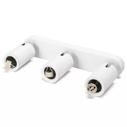 Potrójny biały reflektor sufitowy z regulacją kąta GU-10 metalowy - 8433325343460