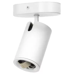 Reflektor sufitowy z regulacją kąta na jedną żarówkę GU-10 metalowy - 8433325343422