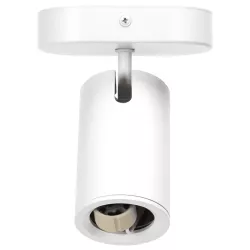 Reflektor sufitowy z regulacją kąta na jedną żarówkę GU-10 metalowy - 8433325343422