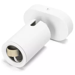 Reflektor sufitowy z regulacją kąta na jedną żarówkę GU-10 metalowy - 8433325343422