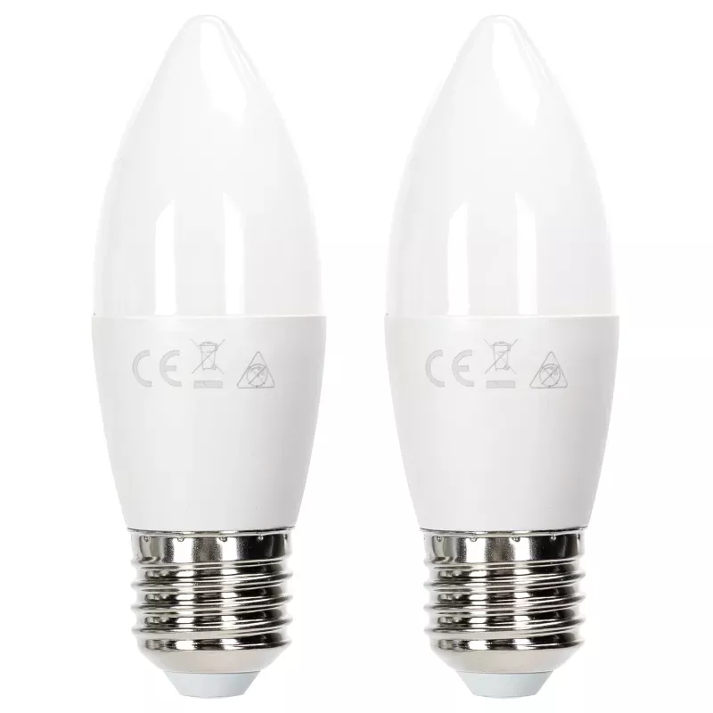 Żarówka LED 11W 4000K 1060lm neutralne świecowe C37 E27 opak. 2szt - 8433325387402