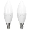 Żarówka LED 11W 6500K 1060lm biała zimna świecowa C37 E14 opak. 2szt - 8433325387365