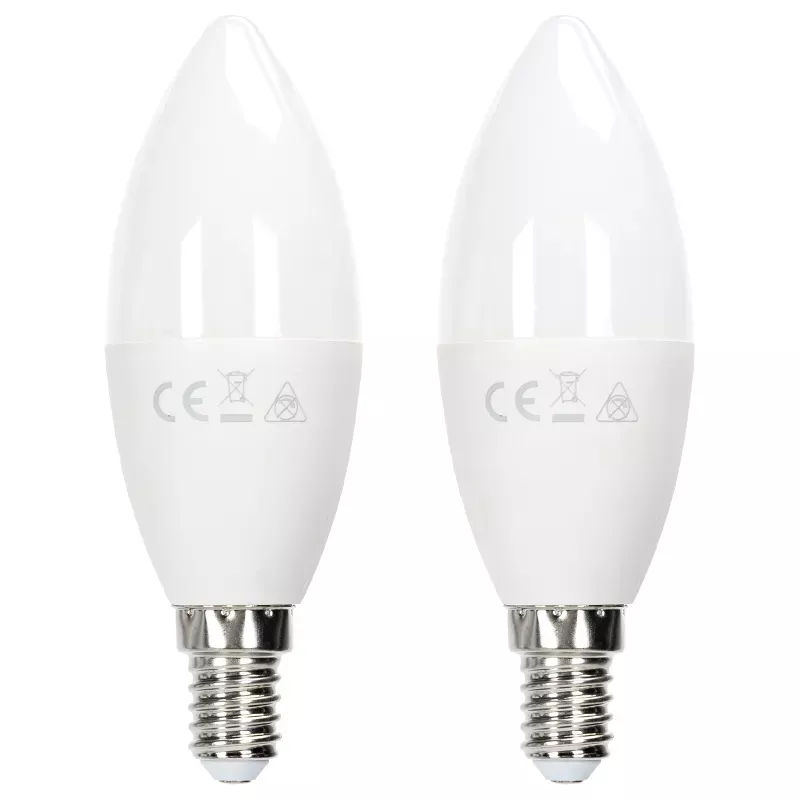 Żarówka LED 11W 4000K 1060lm neutralne świecowe C37 E14 opak. 2szt - 8433325387341