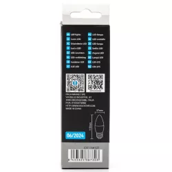 Żarówka LED 11W/230V 6500K 1060lm świecowa C37 E27 barwa biała zimna - 8433325387303