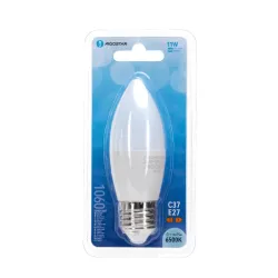 Żarówka LED 11W/230V 6500K 1060lm świecowa C37 E27 barwa biała zimna - 8433325387297