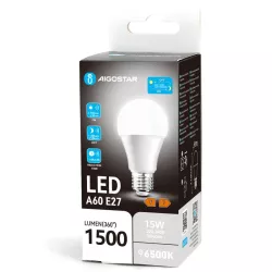 Żarówka E27 15W 6500K z czujnikiem zmierzchu biała zimna 1500lm A60 - 8433325387099