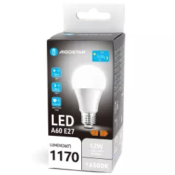 Żarówka E27 12W 6500K z czujnikiem światła biała zimna 1170lm A60 - 8433325387051