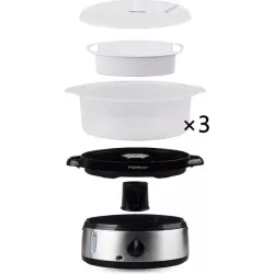 Elektryczny parowar ze stali nierdzewnej 9L 800W FITFOODIE STEEL - 8433325503130