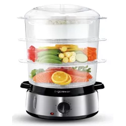 Elektryczny parowar ze stali nierdzewnej 9L 800W FITFOODIE STEEL - 8433325503130