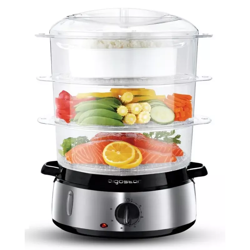 Elektryczny parowar ze stali nierdzewnej 9L 800W FITFOODIE STEEL - 8433325503130