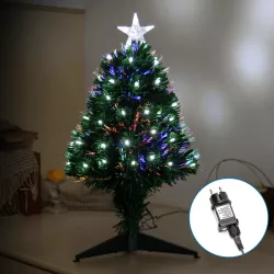 Choinka światłowodowa niskonapięciowa, Zimna biel, 150 cm - 8433325307639