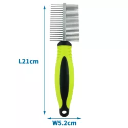 Dwustronny stalowy grzebień dla zwierząt domowych - 8719138001583