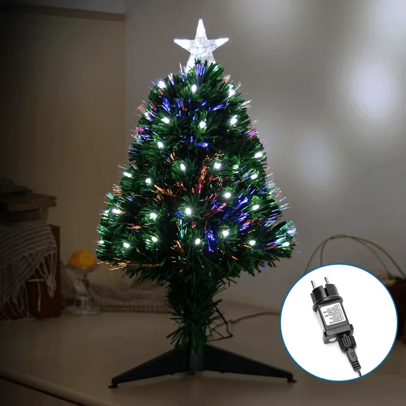 Choinka światłowodowa niskonapięciowa, Zimna biel, 120 cm - 8433325305765