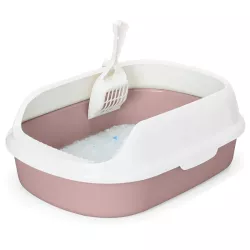 Otwarta kuweta dla kota z szufelką brązowa rozmiar L 55x39x19cm - 8719138049790