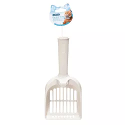 Plastikowa łopatka z sitkiem do żwirku rozmiar 26x11.6x3.5cm biała - 8719138210923