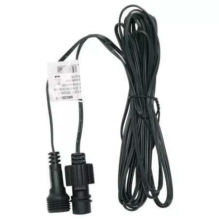 Ciemnozielony 5-metrowy dwu żyłowy przedłużacz do lampek choinkowych - 8433325366490