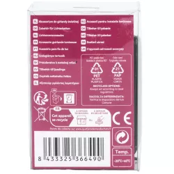 Ciemnozielony 5-metrowy dwu żyłowy przedłużacz do lampek choinkowych - 8433325366490