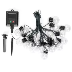 Solarna taśma świetlna G50 bąbelki kolumnowe, Ciepła biel, 10 m - 8433325329198