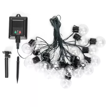 Girlanda solarna z kulkami G50 długość 10 m 20 białych ciepłych bąbli - 8433325329198