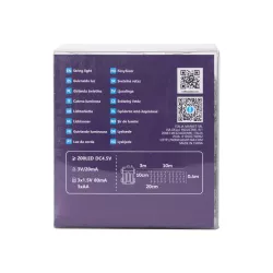 Płaska taśma świetlna sople przepływ na 3 baterie AA, Zimna biel, - 8433325298098