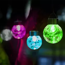 Ambientowa lampa ogrodowa solarna LED ze stali nierdzewnej pęknięta - 8433325321581