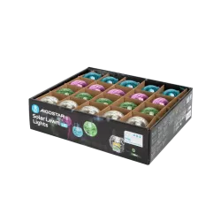 Ambientowa lampa ogrodowa solarna LED ze stali nierdzewnej pęknięta - 8433325321581