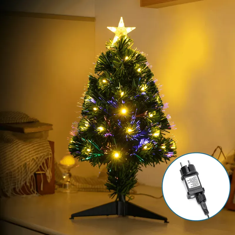 Choinka światłowodowa niskonapięciowa, Ciepła biel, 120 cm - 8433325305758