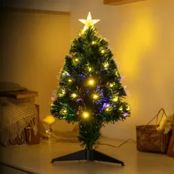 Choinka światłowodowa niskonapięciowa, Ciepła biel, 120 cm - 8433325305758