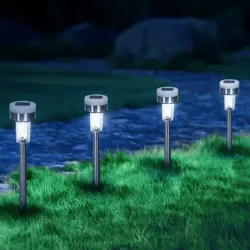 Ambientowa lampa ogrodowa solarna LED ze stali nierdzewnej - 8433325321482