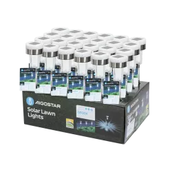 Ambientowa lampa ogrodowa solarna LED ze stali nierdzewnej - 8433325321482