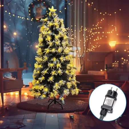 Aksamitne drzewko niskonapięciowe, wys. 120 cm, ciepła biel - 8433325368128