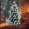 Choinka 120cm zielone drzewko zestaw z białymi chłodnymi lampkami led - 8433325368180
