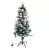 Choinka 120cm zielone drzewko zestaw z białymi chłodnymi lampkami led - 8433325368180