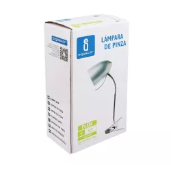 Lampa biurkowa z klipsem elastyczna bez źródła światła Srebrna E27 - 8433325182281