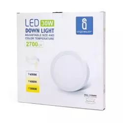 Downlight okrągły LED E5 30W Regulowana wielkość i temperatura - 8433325201463