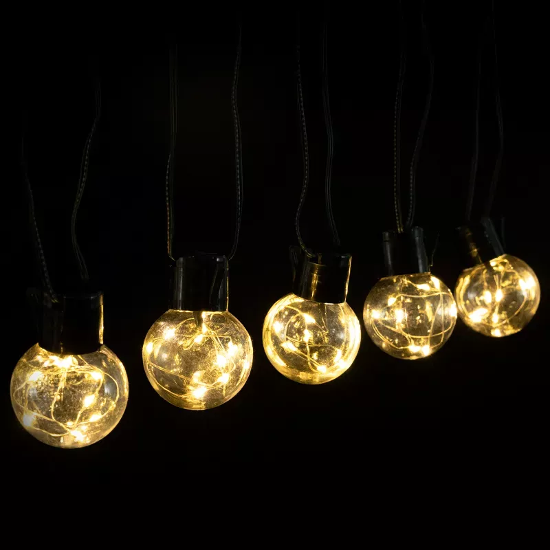 Solarna taśma świetlna G50 z drutu miedzianego, Ciepła biel, 5m - 8433325329105