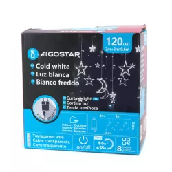 Niskonapięciowe podłączane lampki sznurkowe, gwiazdy i księżyce - 8433325366025