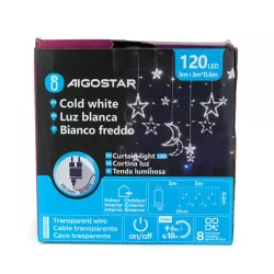 Niskonapięciowe podłączane lampki sznurkowe, gwiazdy i księżyce - 8433325366025